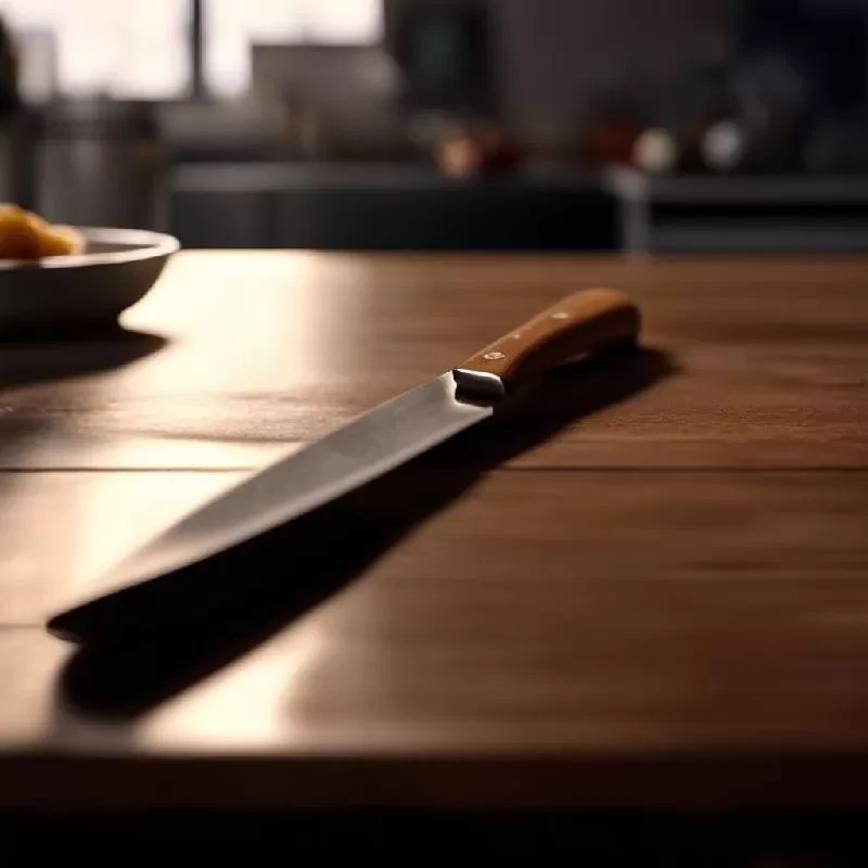 Нож с расписанным клинком ручной работы Нож с расписанным клинком ручной работы